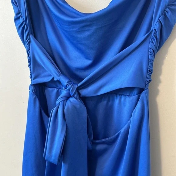 Lucy In The Sky Melina Bodycon Side Slit Dress in Blue - Picture 8 of 13